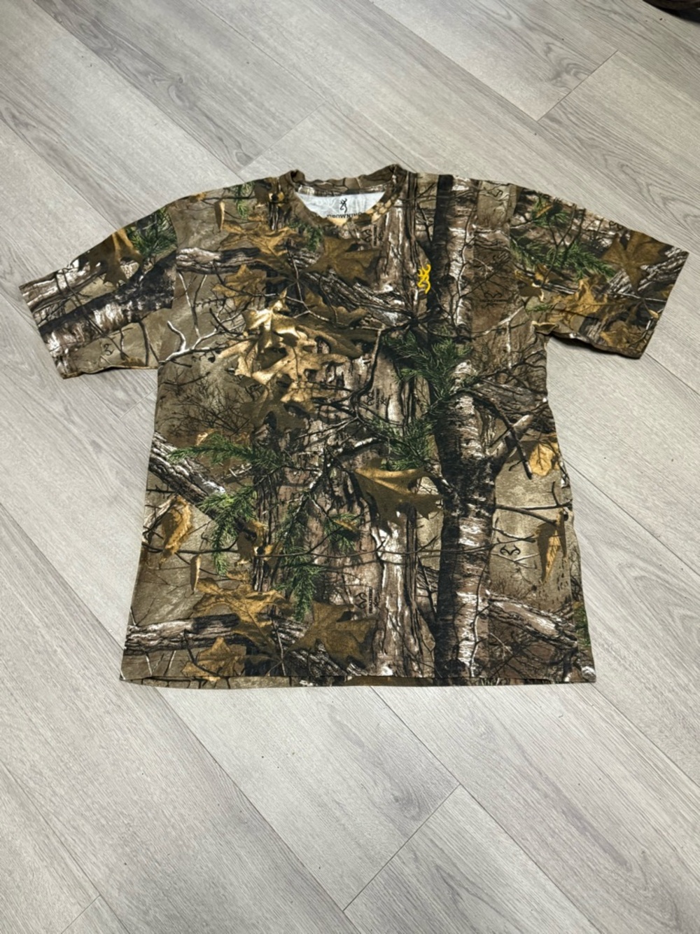 Browning Men's Camo Short Sleeve T-Shirt - Brown/Green/Black